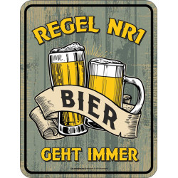 Blechschild Bier geht immer...