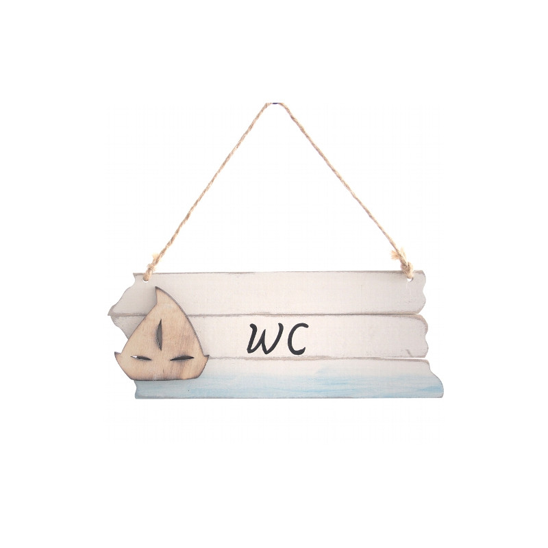 Maritimes Dekoschild WC aus Holz Maritimes Dekoschild WC aus Holz