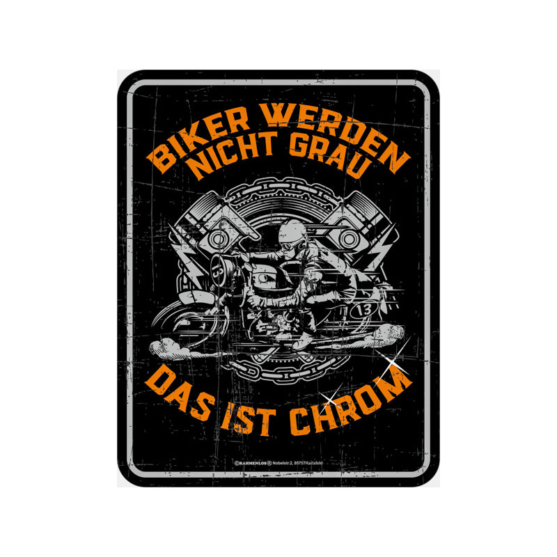 Kühlschrankmagnet Biker werden nicht grau Magnet - RAHMENLOS®