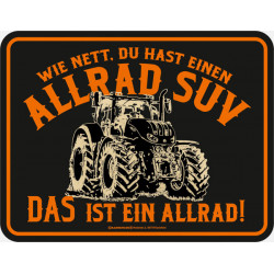 Blechschild Allrad SUV - RAHMENLOS® 3846