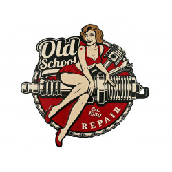 Blechschild Old School Pin Up Girl