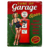 Blechschild Route 66 Tune up Garage Pin Up Girl