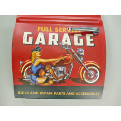 Blechschild Autotür Garage Pin Up Girl