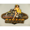 Blechschild Classic Garage - Pin Up Girl - gestanzt