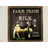 Blechschild Farm Fresh Milk Milch