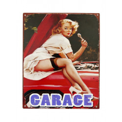Blechschild Garage Pin Up...