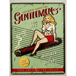 Blechschild Gentlemen Pin...