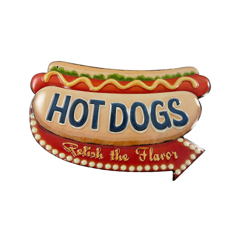 Blechschild Hot Dogs