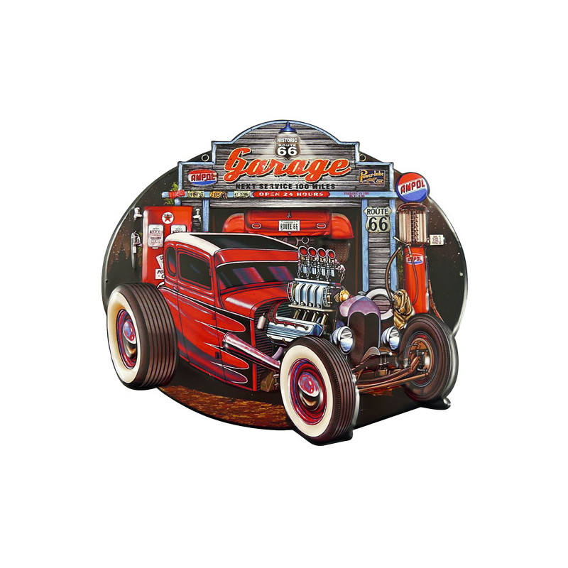 Blechschild Hot Rod Auto Garage