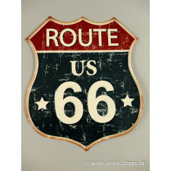 Blechschild Route 66 US