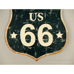 Blechschild Route 66 US