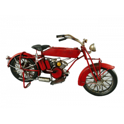 Motorrad rot Blechmodell Oldtimer 32 cm