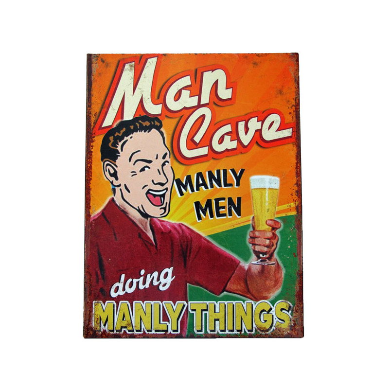 Blechschild Man Cave Manly Men