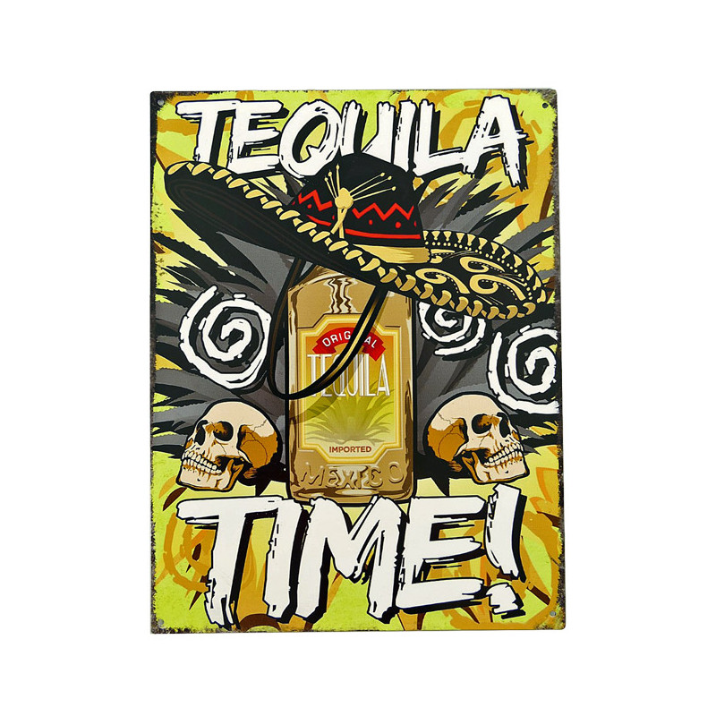 Blechschild Tequila Time
