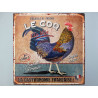 Blechschild Le Coq Huhn