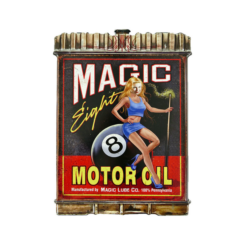 Blechschild Magic 8 Motor Oil