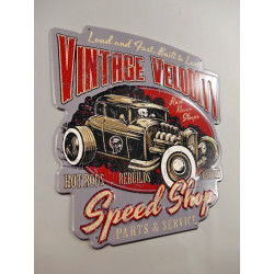 Blechschild Vintage Velocity