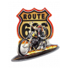 Blechschild Route 66 Flammender Asphalt