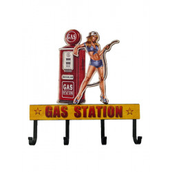 Garderobenhaken Gas Station Pin Up Girl