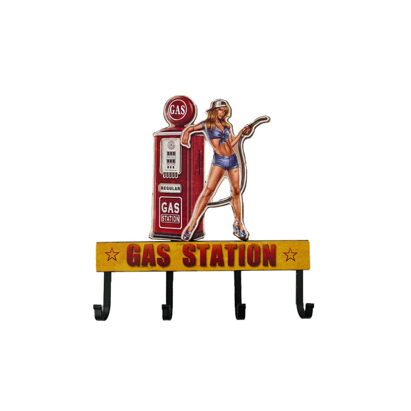 Garderobenhaken Gas Station Pin Up Girl