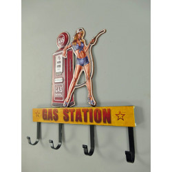 Garderobenhaken Gas Station Pin Up Girl