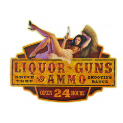 Blechschild Liquor Guns &...