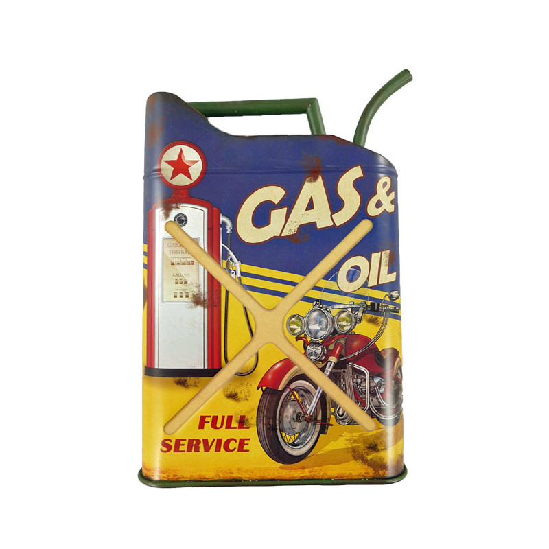 Blechschild Kanister Gas & Oil