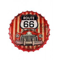 Blechschild Route 66 Auto