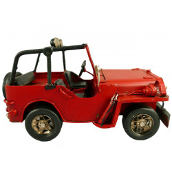 Jeep rot Blechmodell 17 cm