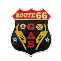 Blechschild Route 66 Gas - C45