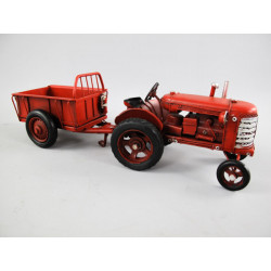 Traktor mit Anhänger Blechmodell 32 cm