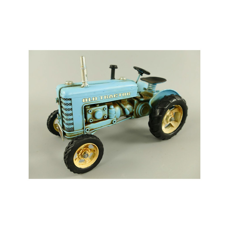 Traktor blau Blechmodell 26 cm