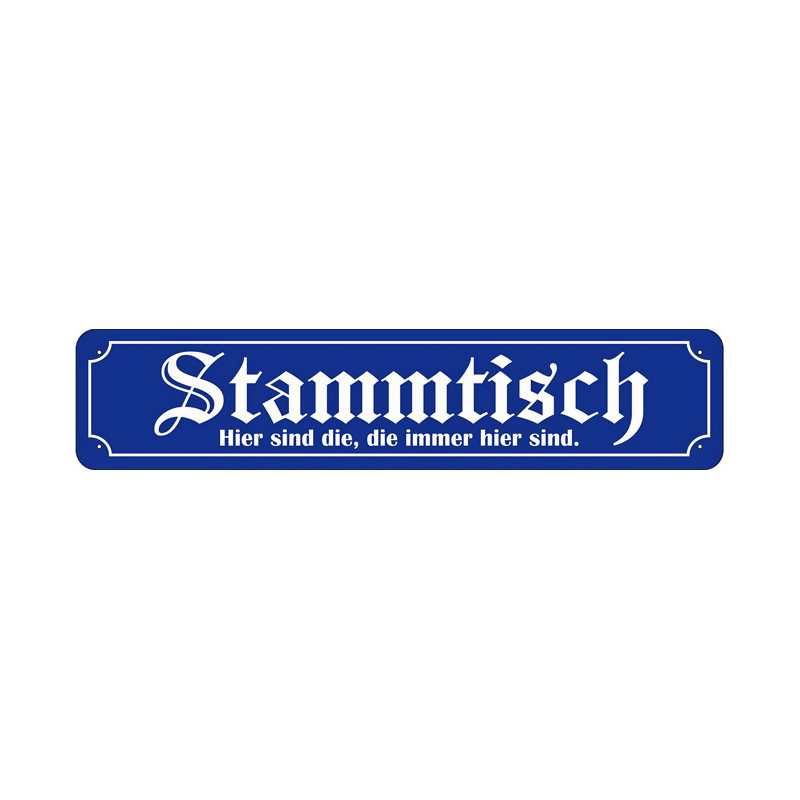 Straßenschild Stammtisch