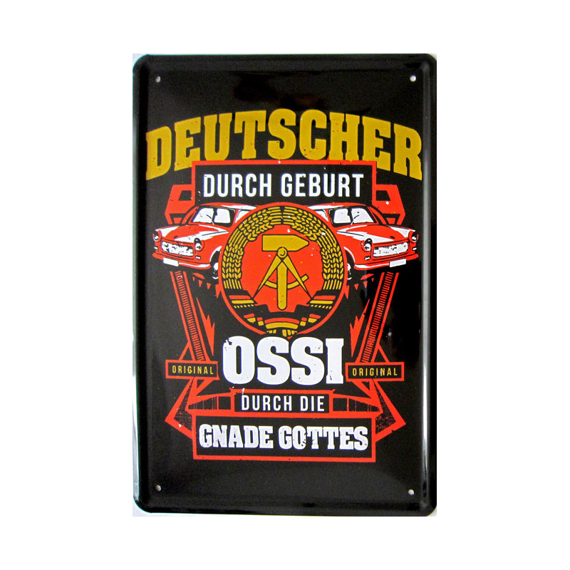 Blechschild Deutscher durch Geburt (01)