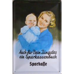 Blechschild Sparkasse -...