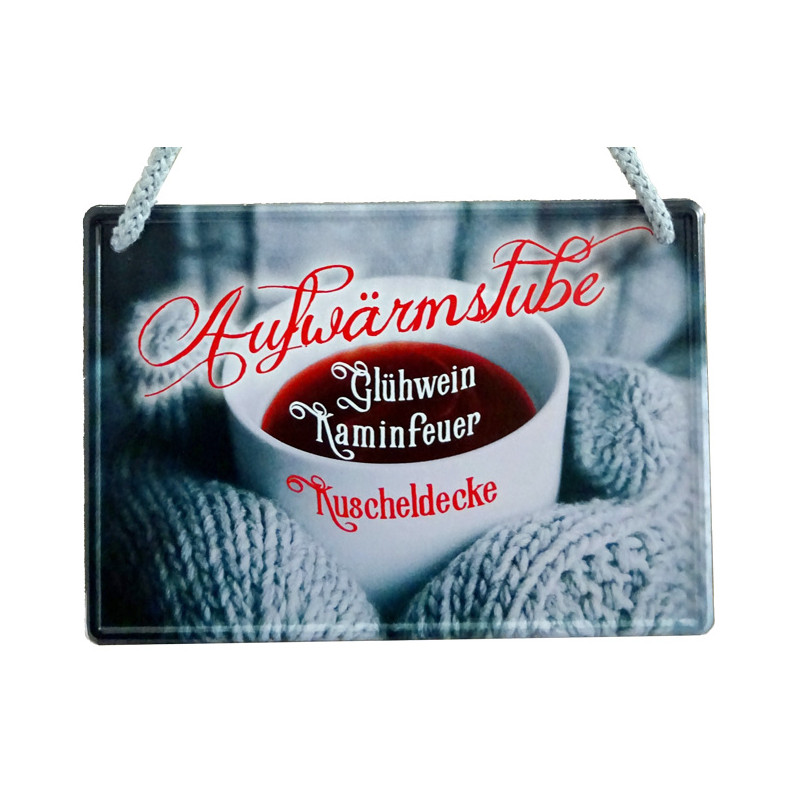 Hängeschild Aufwärmstube Hängeschild Aufwärmstube