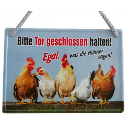 Hängeschild Tor geschlossen...