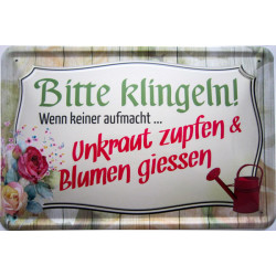 Blechschild Bitte klingeln