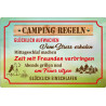 Blechschild Camping Regeln (01)