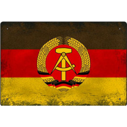 Blechschild DDR Fahne