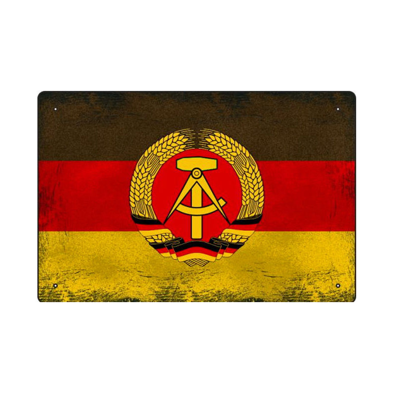 Blechschild DDR Fahne