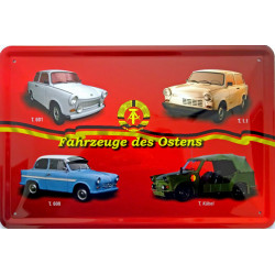 Blechschild Fahrzeuge des Ostens Trabant