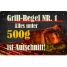 Blechschild Grill-Regel Nr. 1