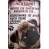 Blechschild Bevor Sie eintreten