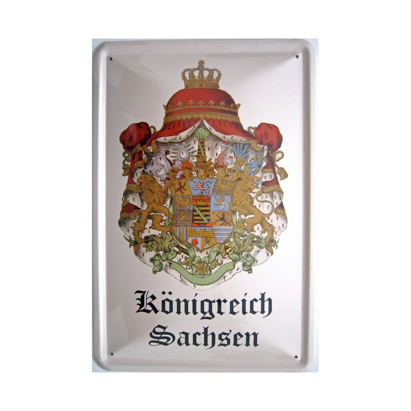 Blechschild Königreich Sachsen Wappen