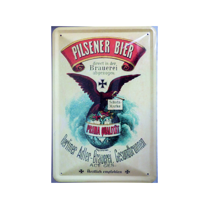 Blechschild Pilsener Bier Berlin Adler