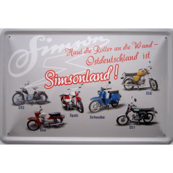 Blechschild Simson Haut die...