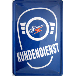 Blechschild Simson Kundendienst