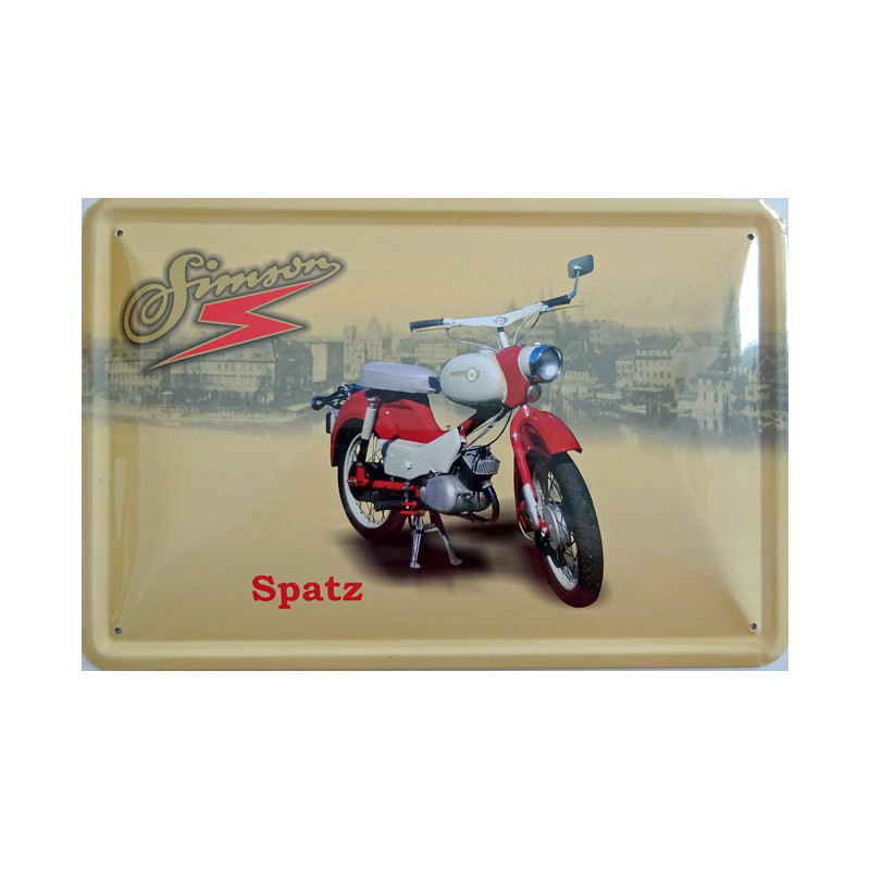 Blechschild Simson Spatz