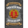 Blechschild unterschätze niemals einen alten Mann